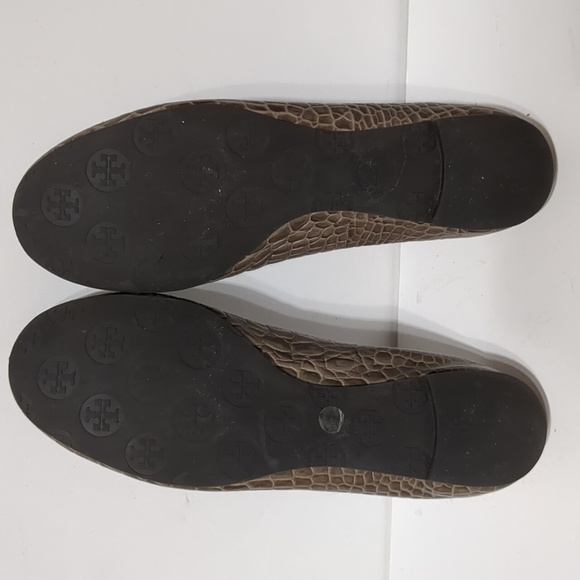Tory Burch Reva Ballet Flat  Taupe women's shoes dize 8 - Picture 6 of 8